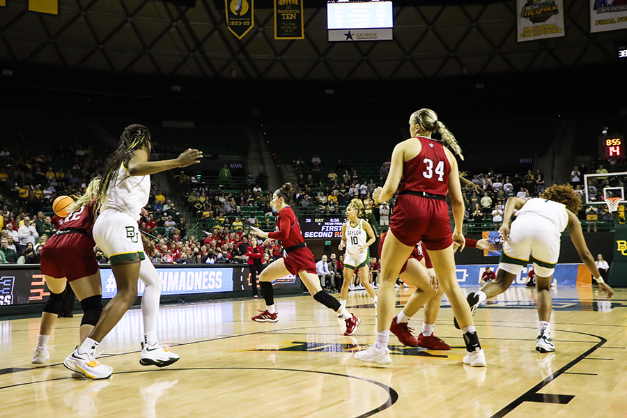 Lady Bears playing at the Ferrell Center